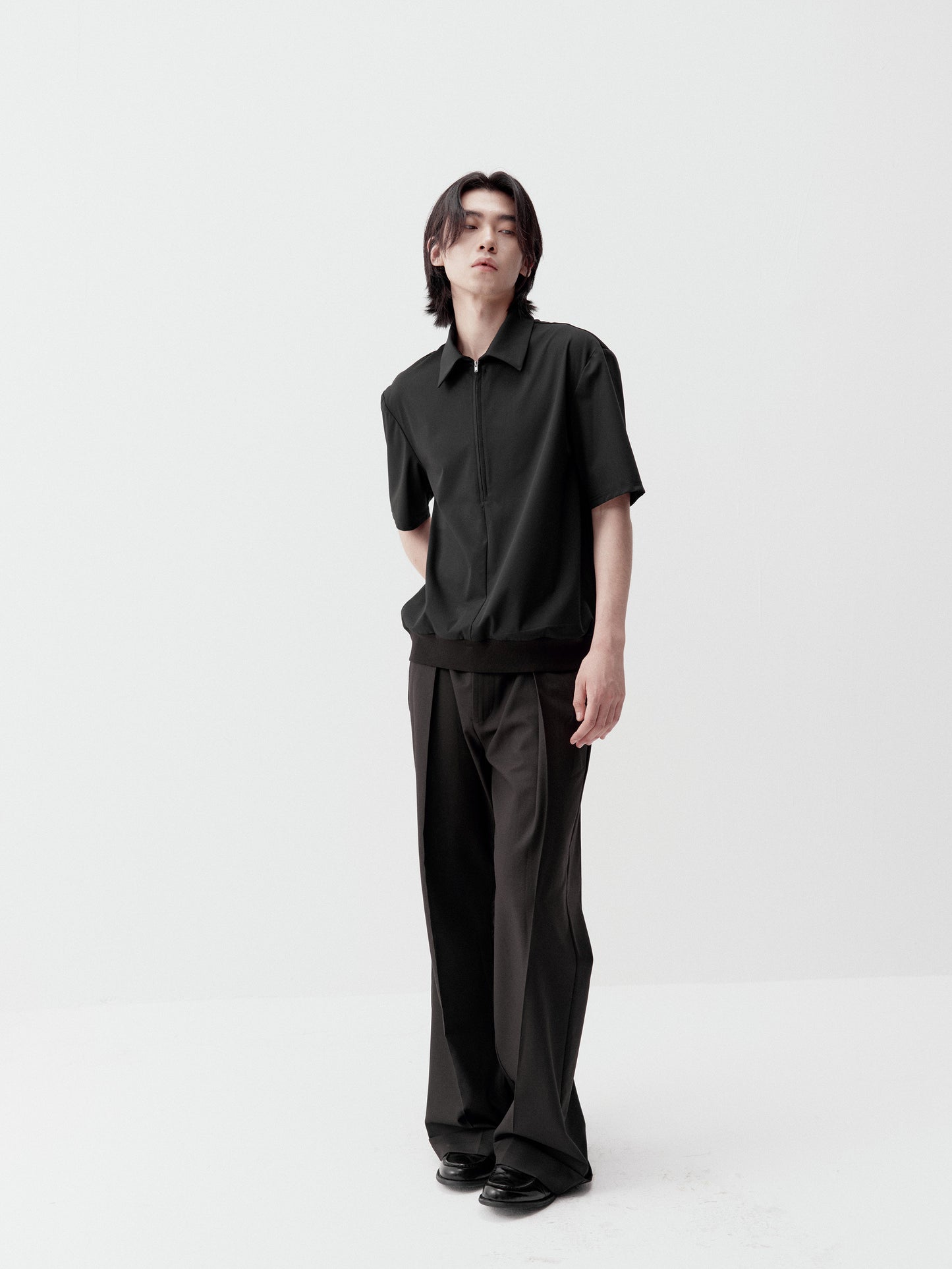 3D-Pleated Casual Pants