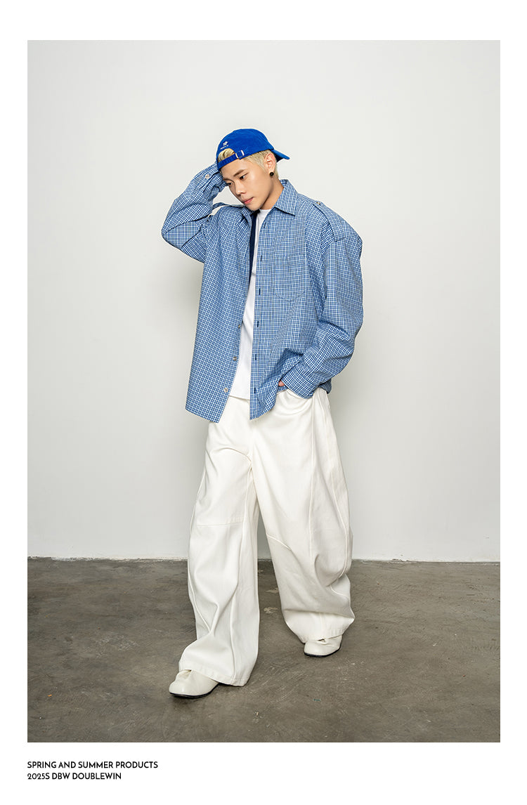 Retro 3D Check Shirt