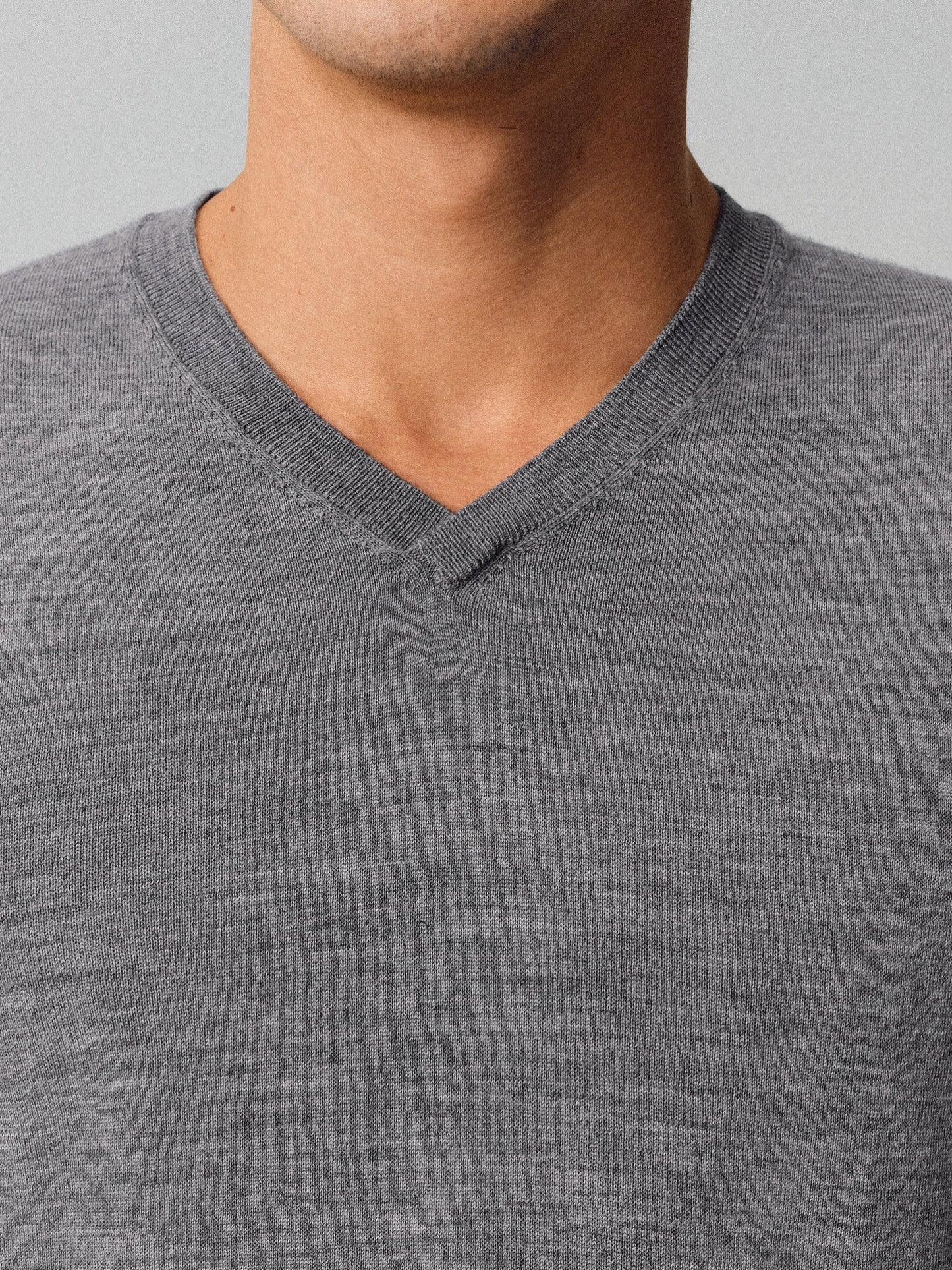 V-neck Wool Knit Shirt
