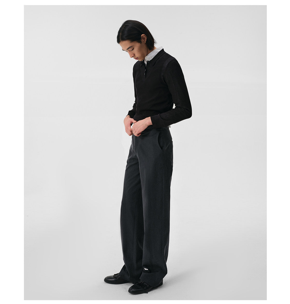 Casual Pants with a Hollow-Waist Design