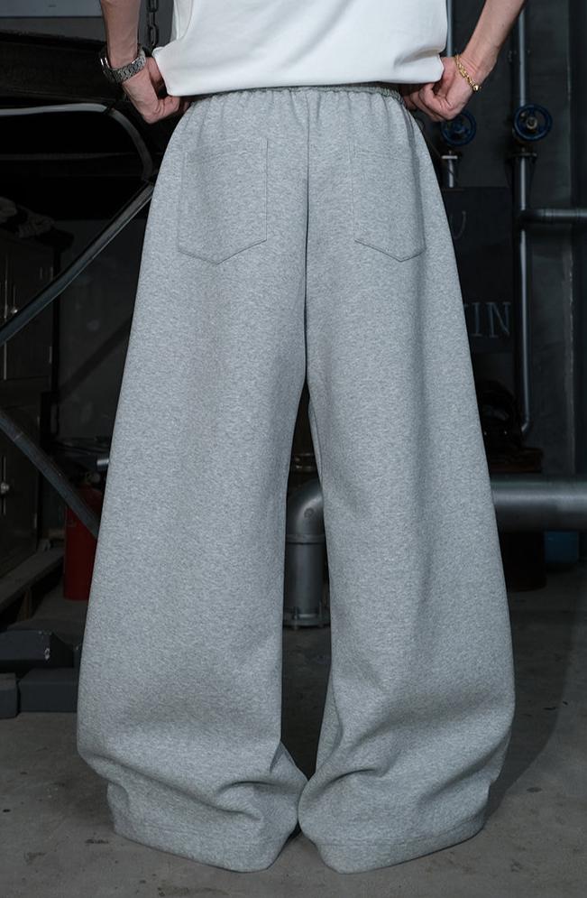 Draped Straight Wide Leg Sweatpants