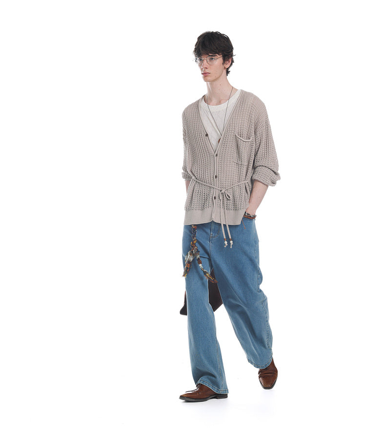 Beaded knit cardigan