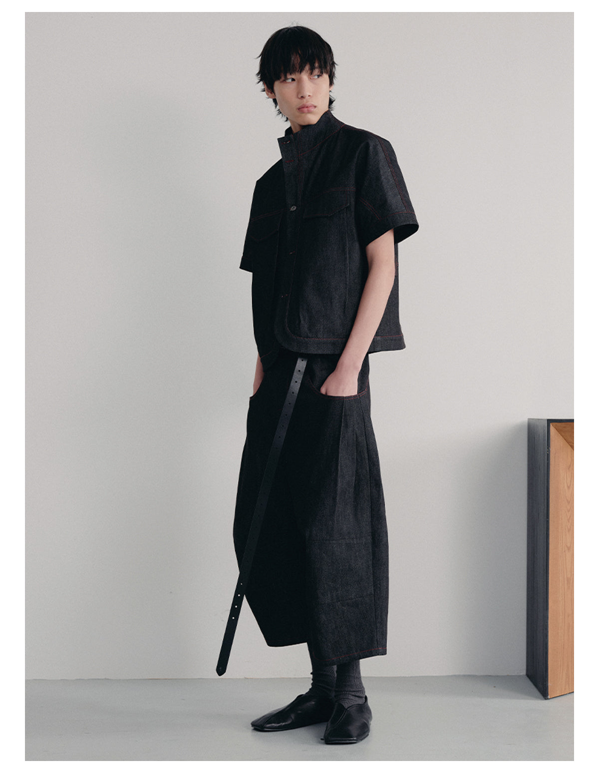 Pleated Original Denim Pants