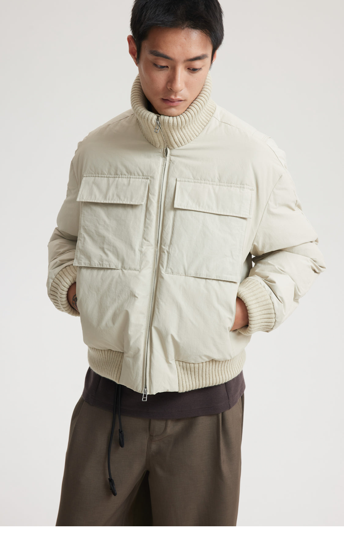 Large Pocket Down Jacket