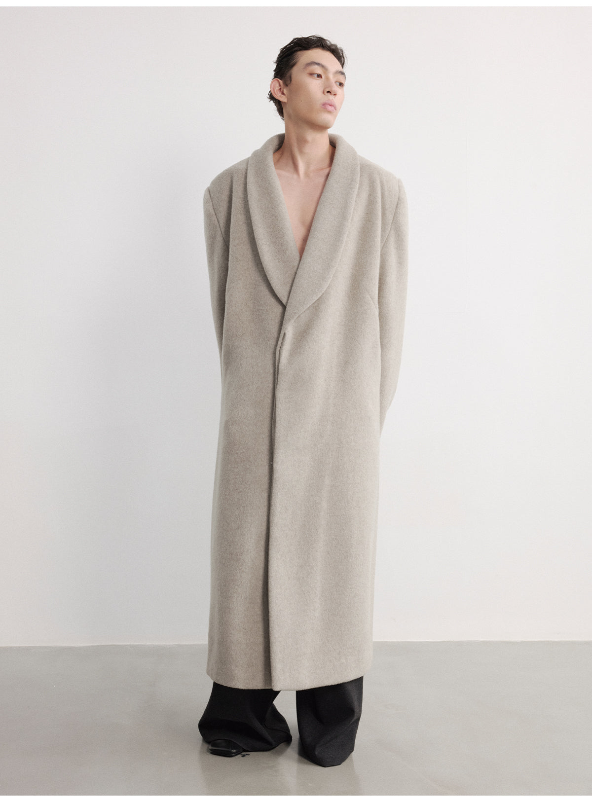 Shawl Collar Wool Coat