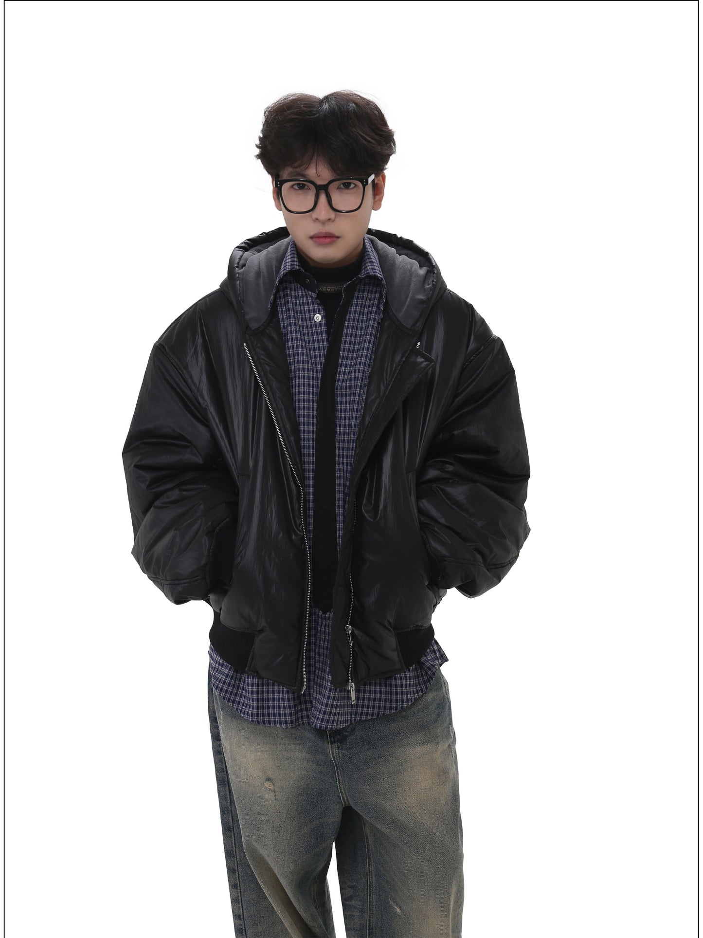 Thick jacket with fleece lining