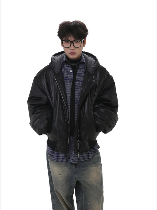 Thick jacket with fleece lining