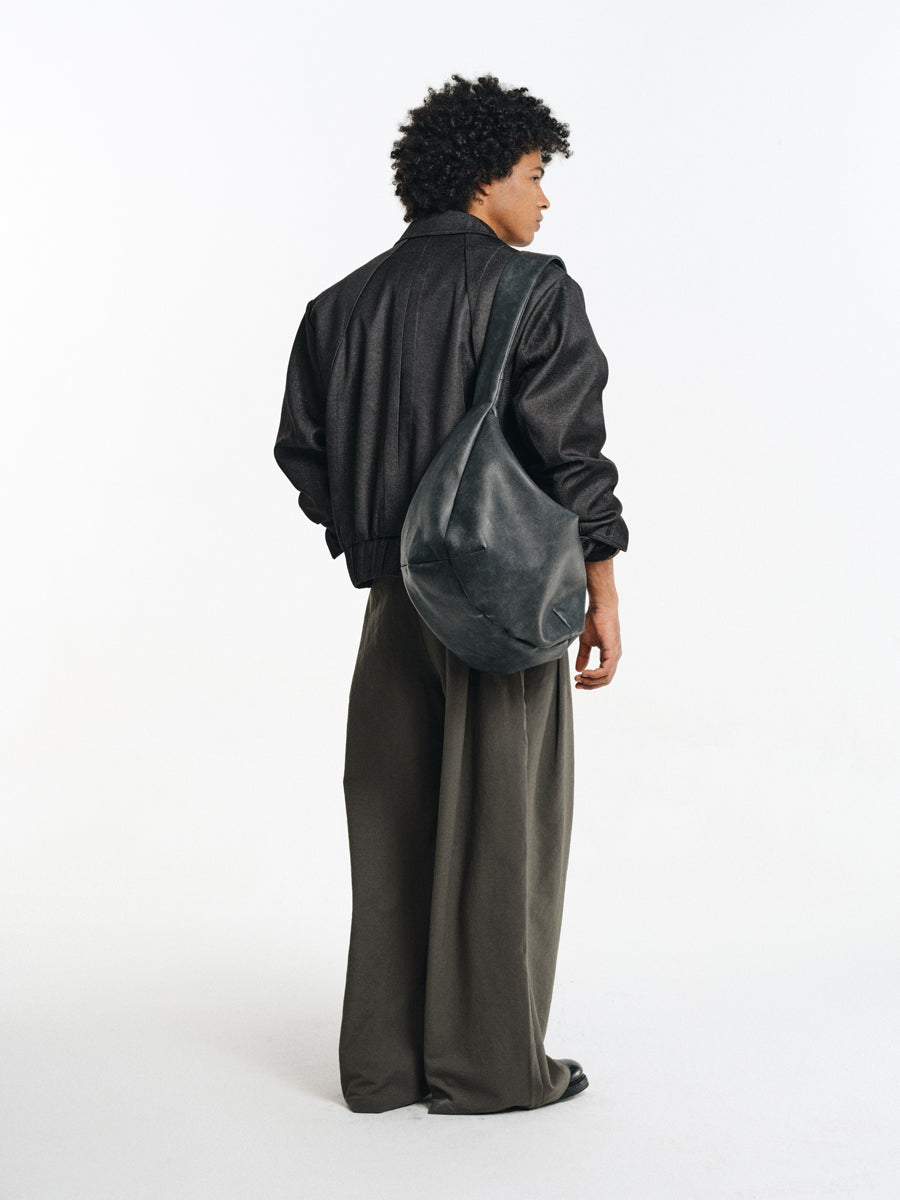 Wrinkle-resistant double-pleated casual pants