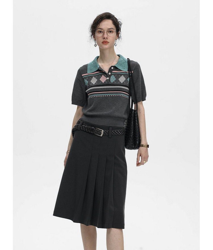 Lightweight knit polo shirt