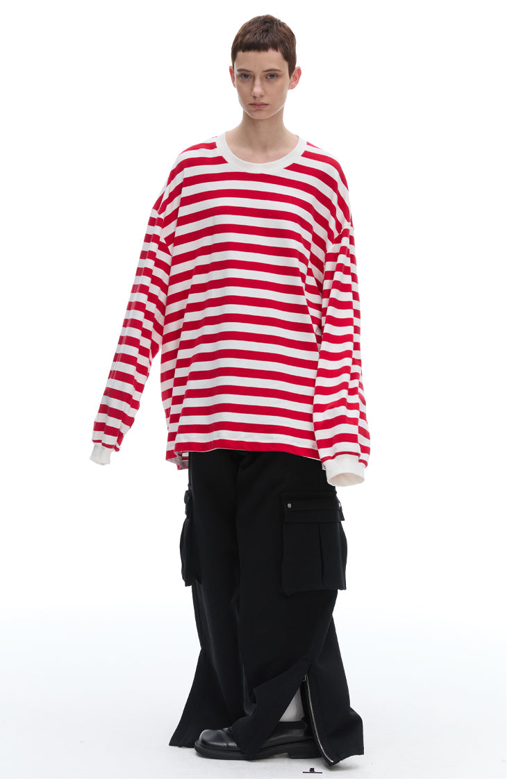 Round Neck Stripe T-Shirt