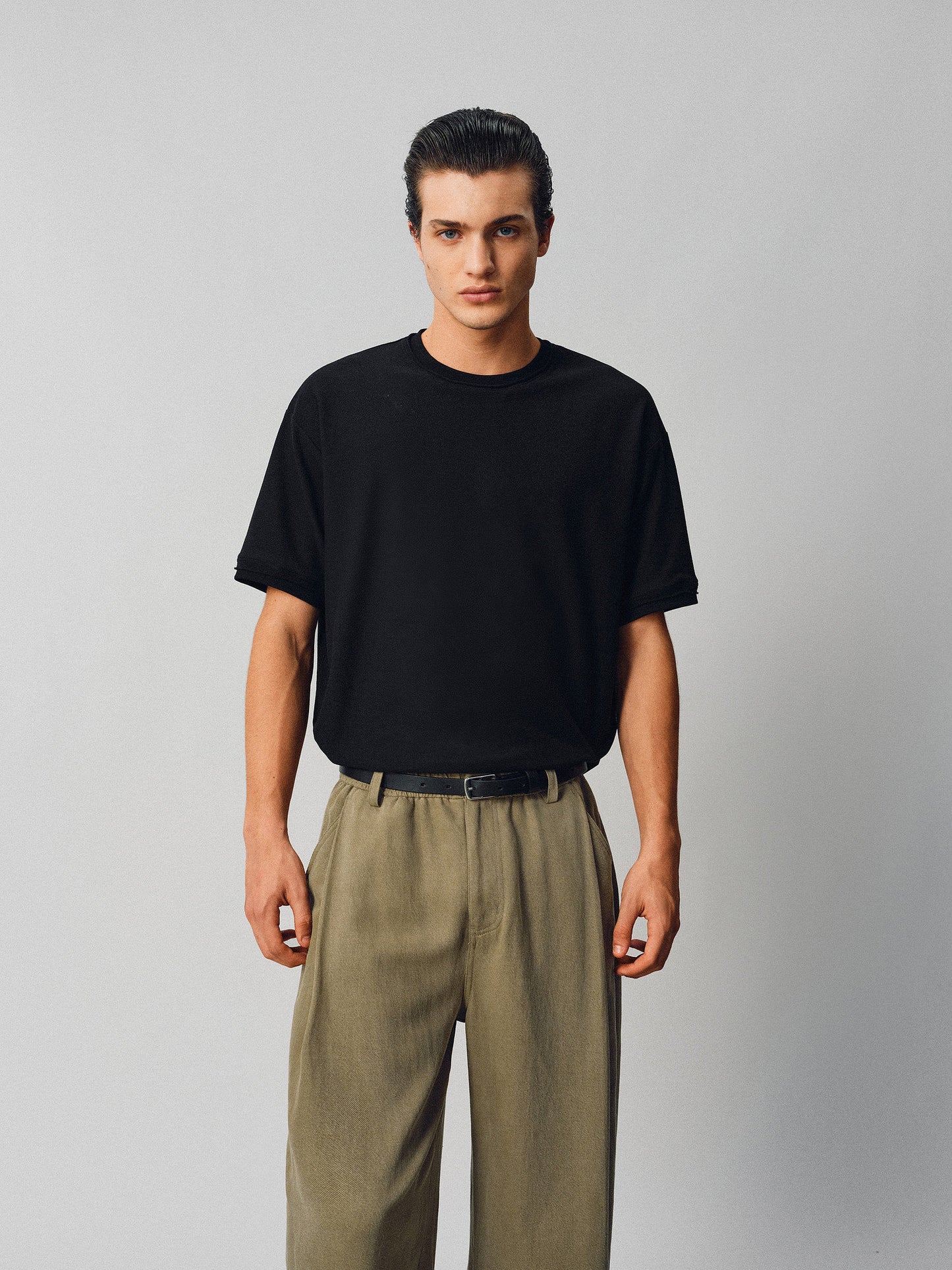 Basic Round-Neck Cotton T-Shirt