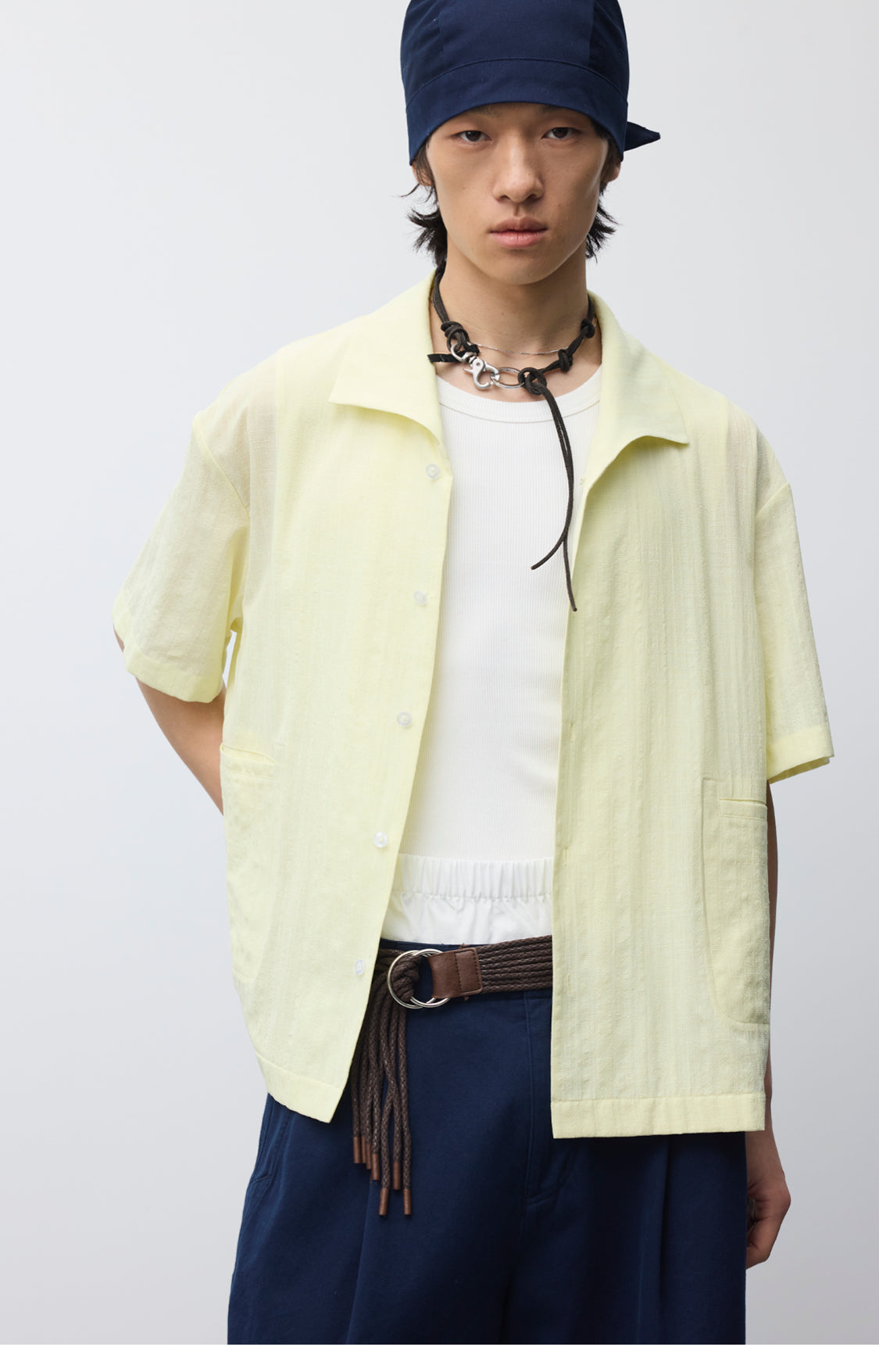 Square Collar Pocket Shirt