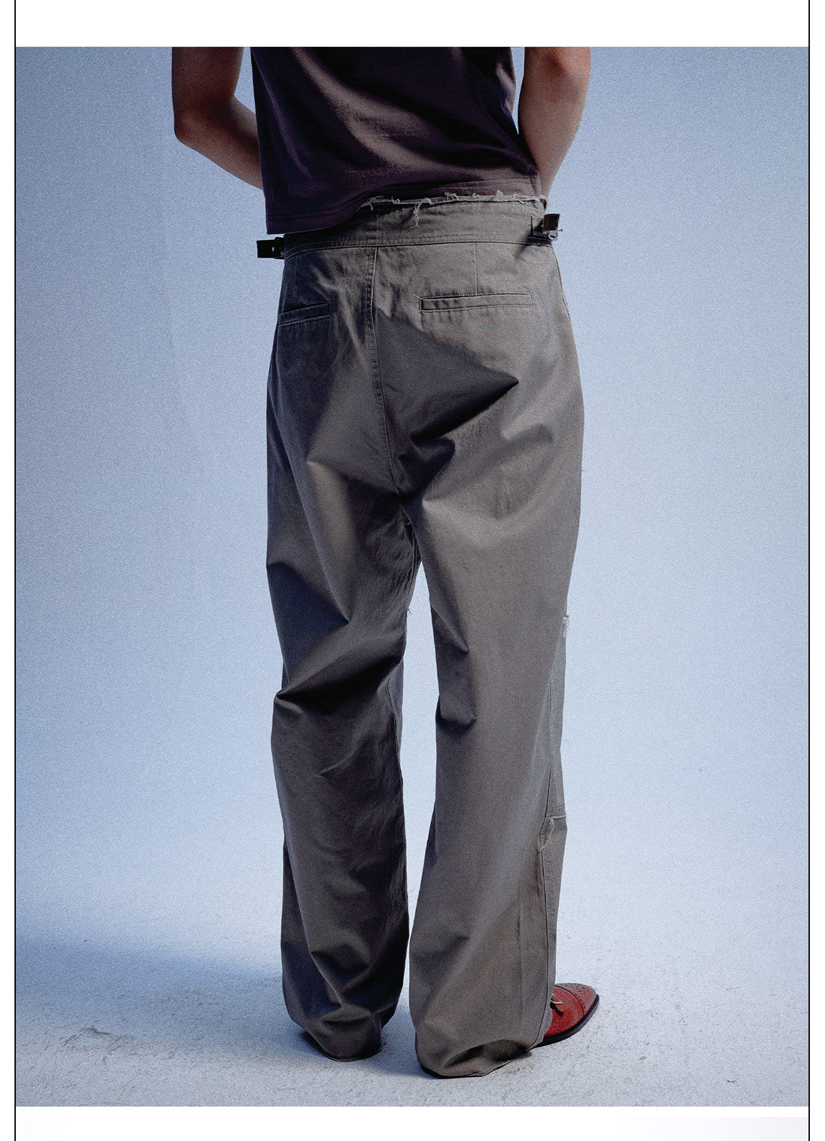 Embroidered Canvas Casual Pants