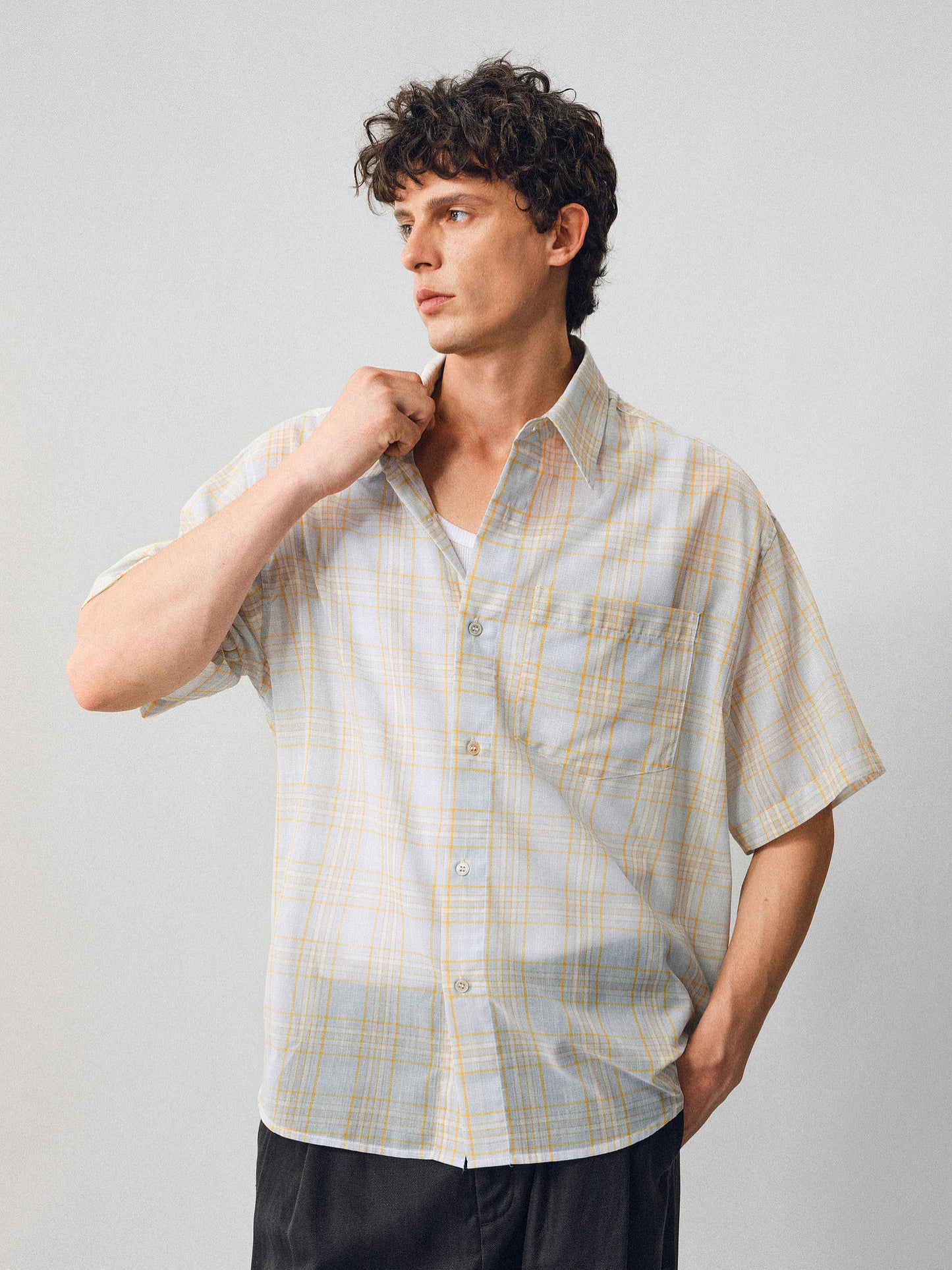 Imported Linen Check Shirt