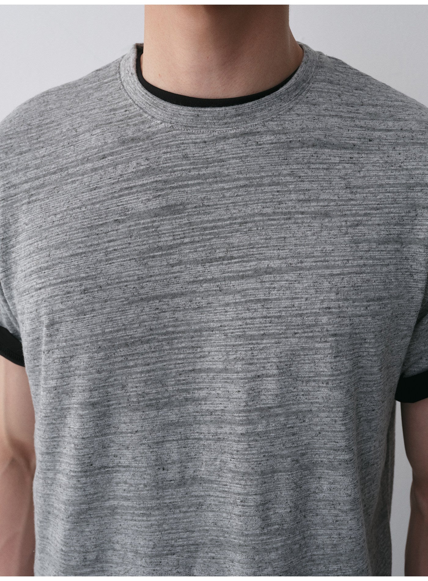 Linen-Blend Short-Sleeve T-Shirt