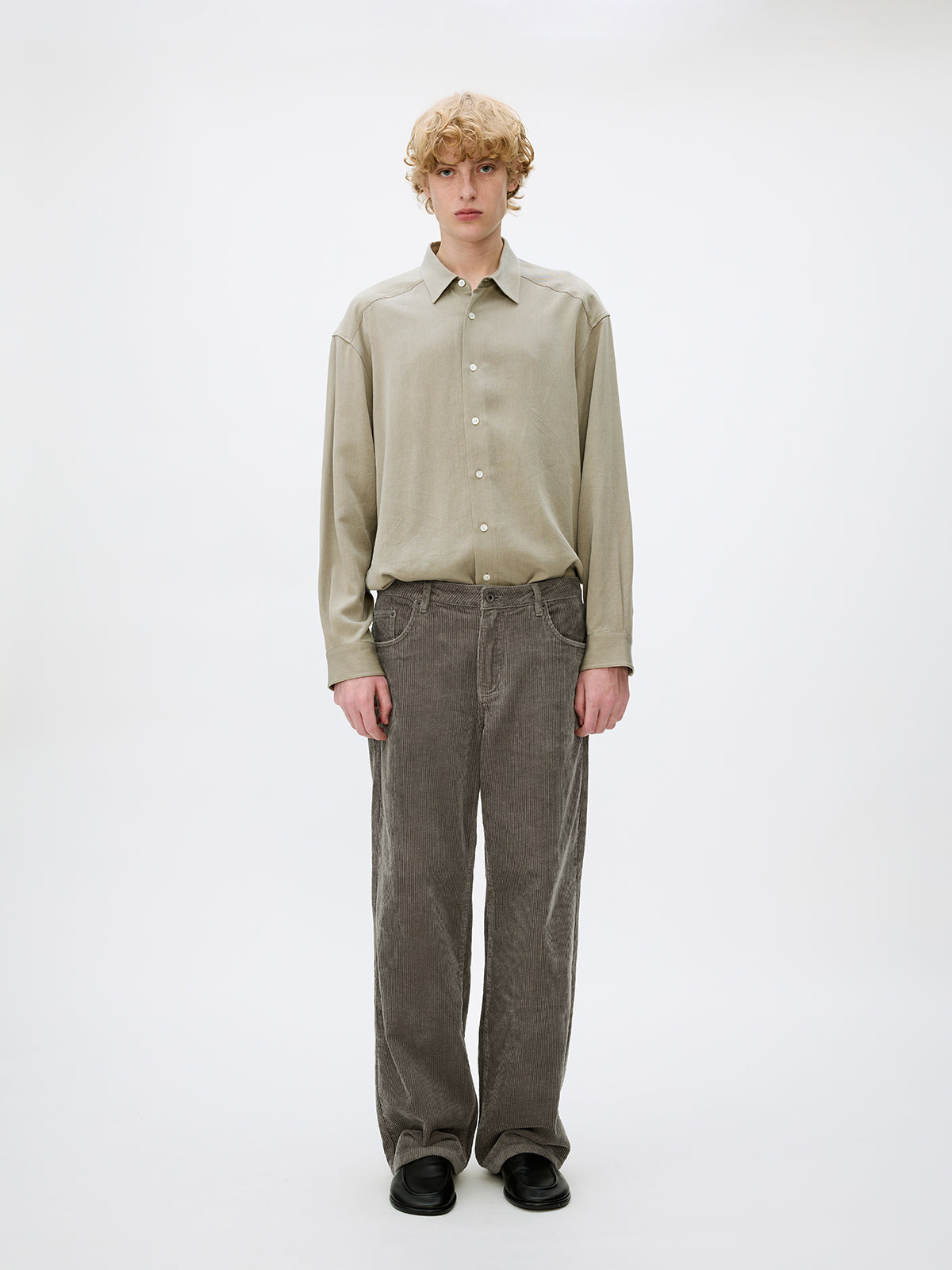 Wash-processed Straight Casual Pants