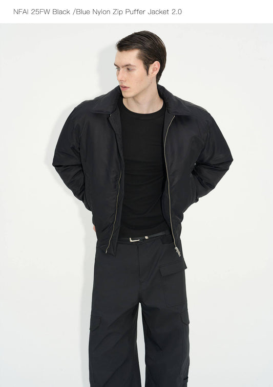 Collar-style cotton jacket