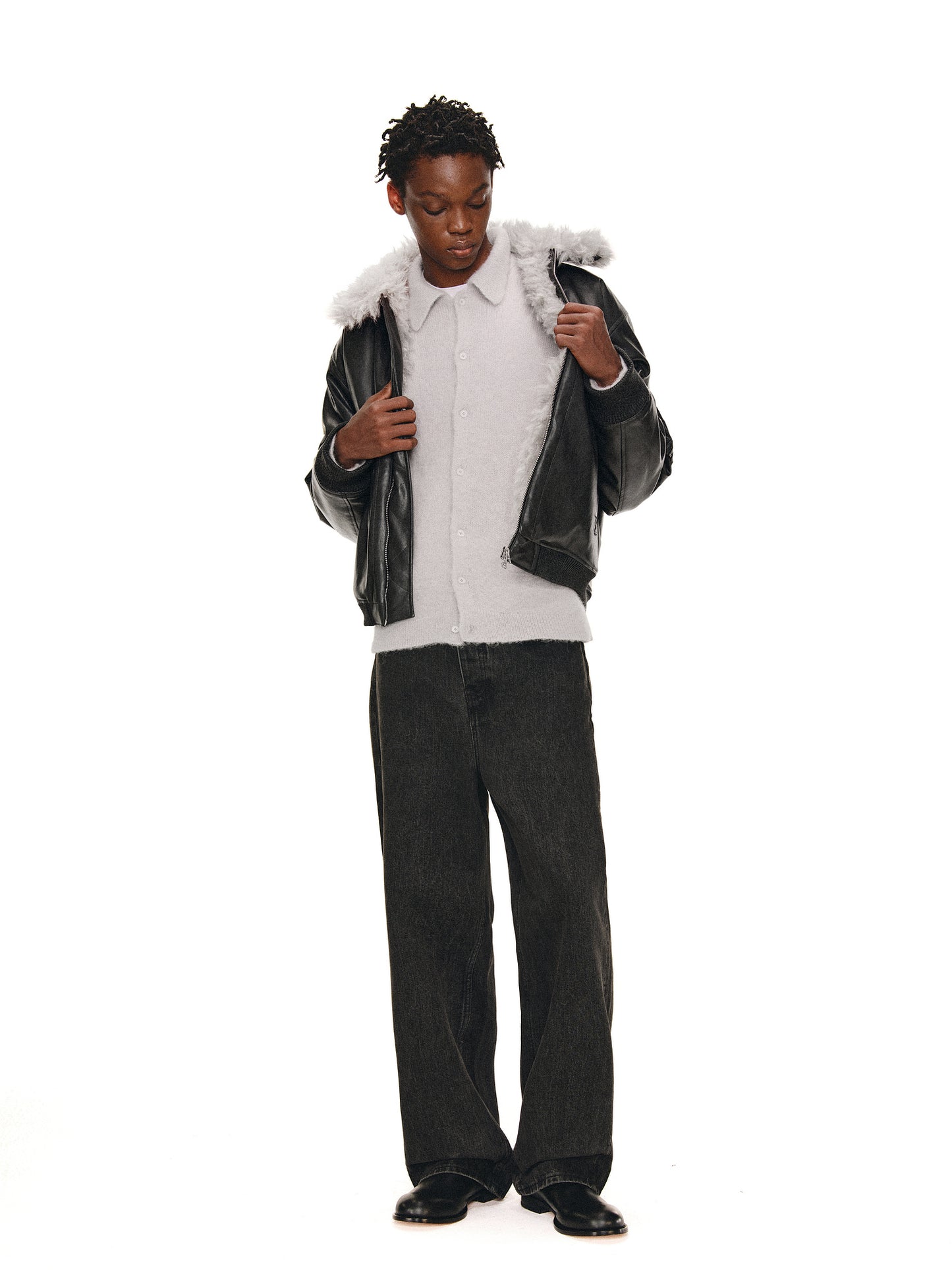 Fur Collar Bomber Jacket