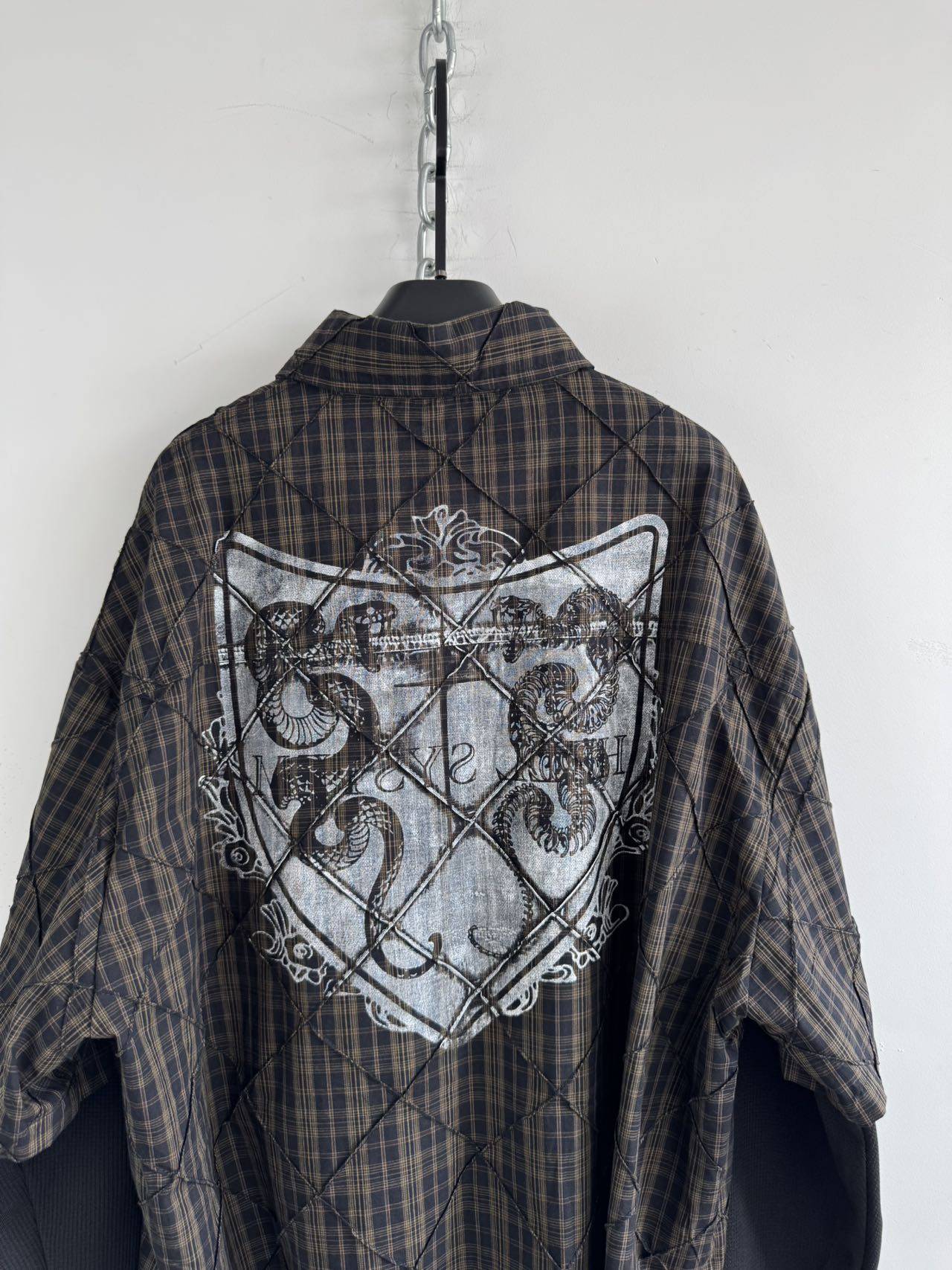 Two-Piece Printed Check Shirt