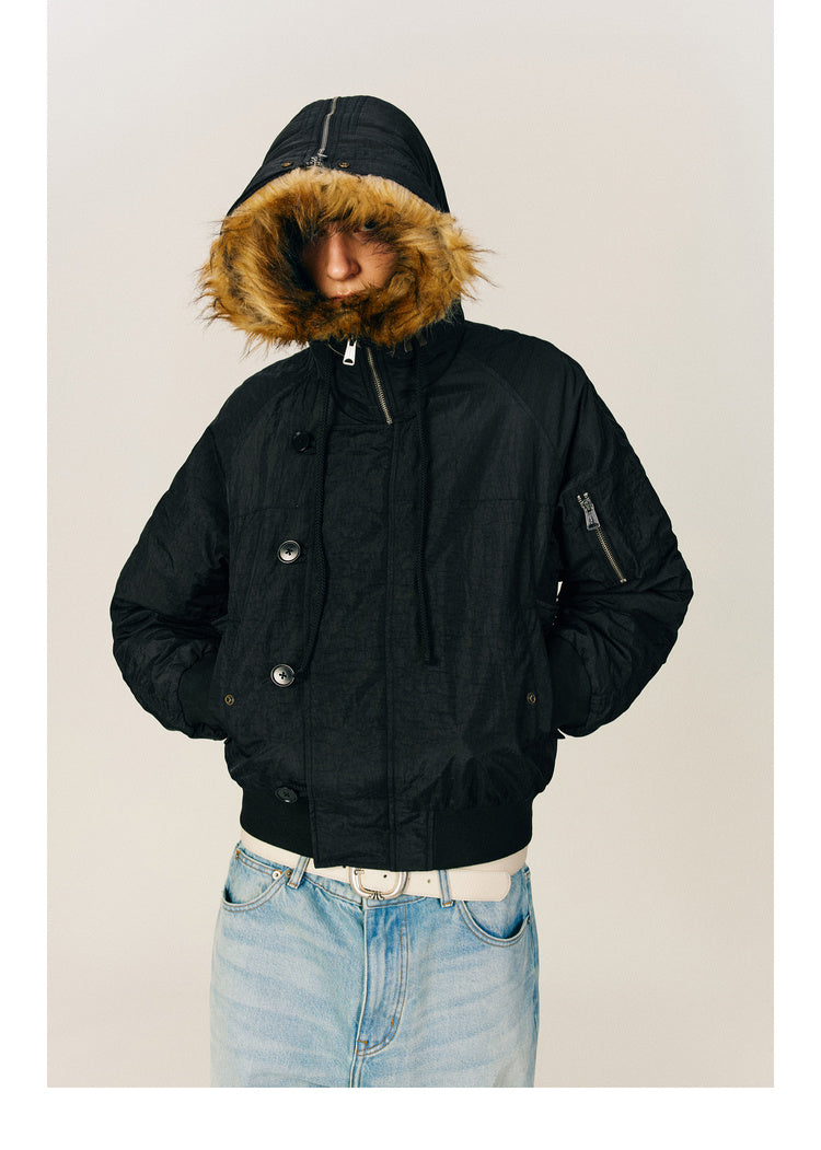 Hooded quilted jacket
