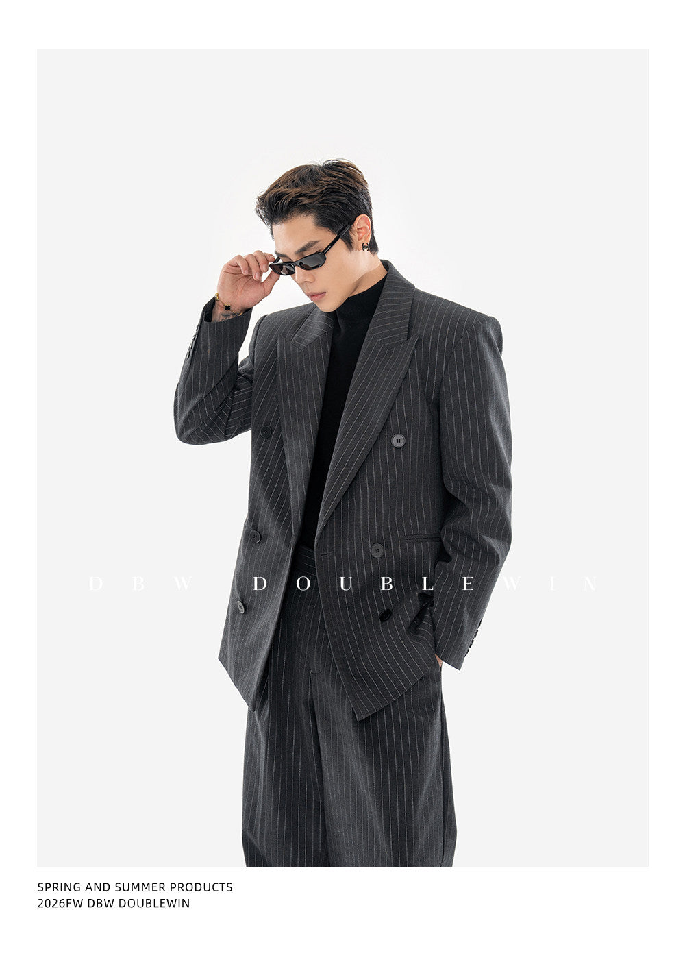 Wide-Shoulder Suit Set