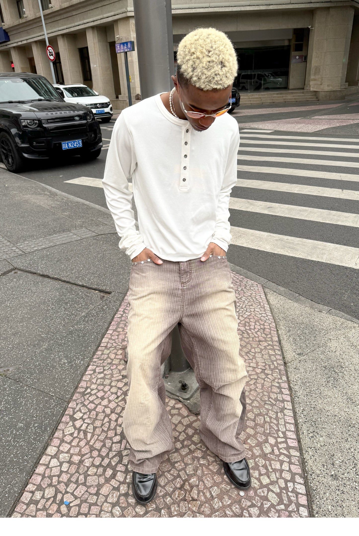 Studded Corduroy Pants