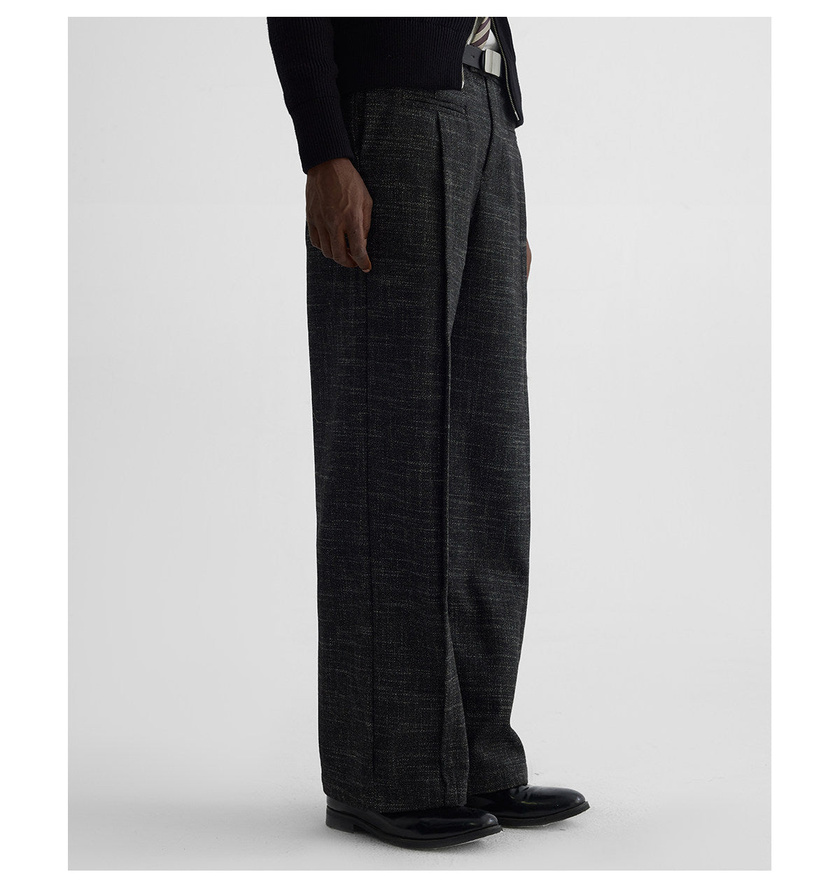 Double-Pleated Wool Pants