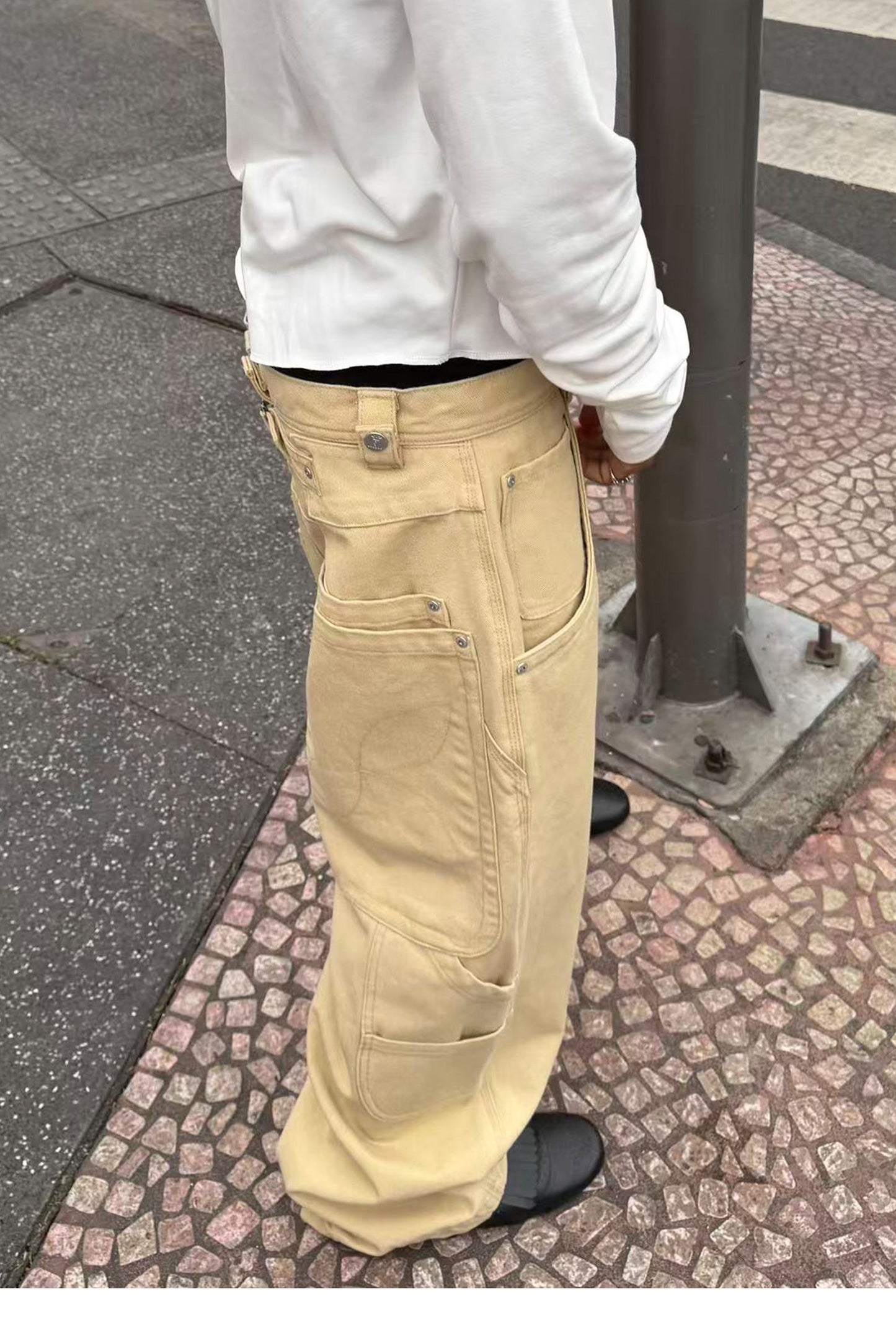 배기 캔버스 카고 팬츠