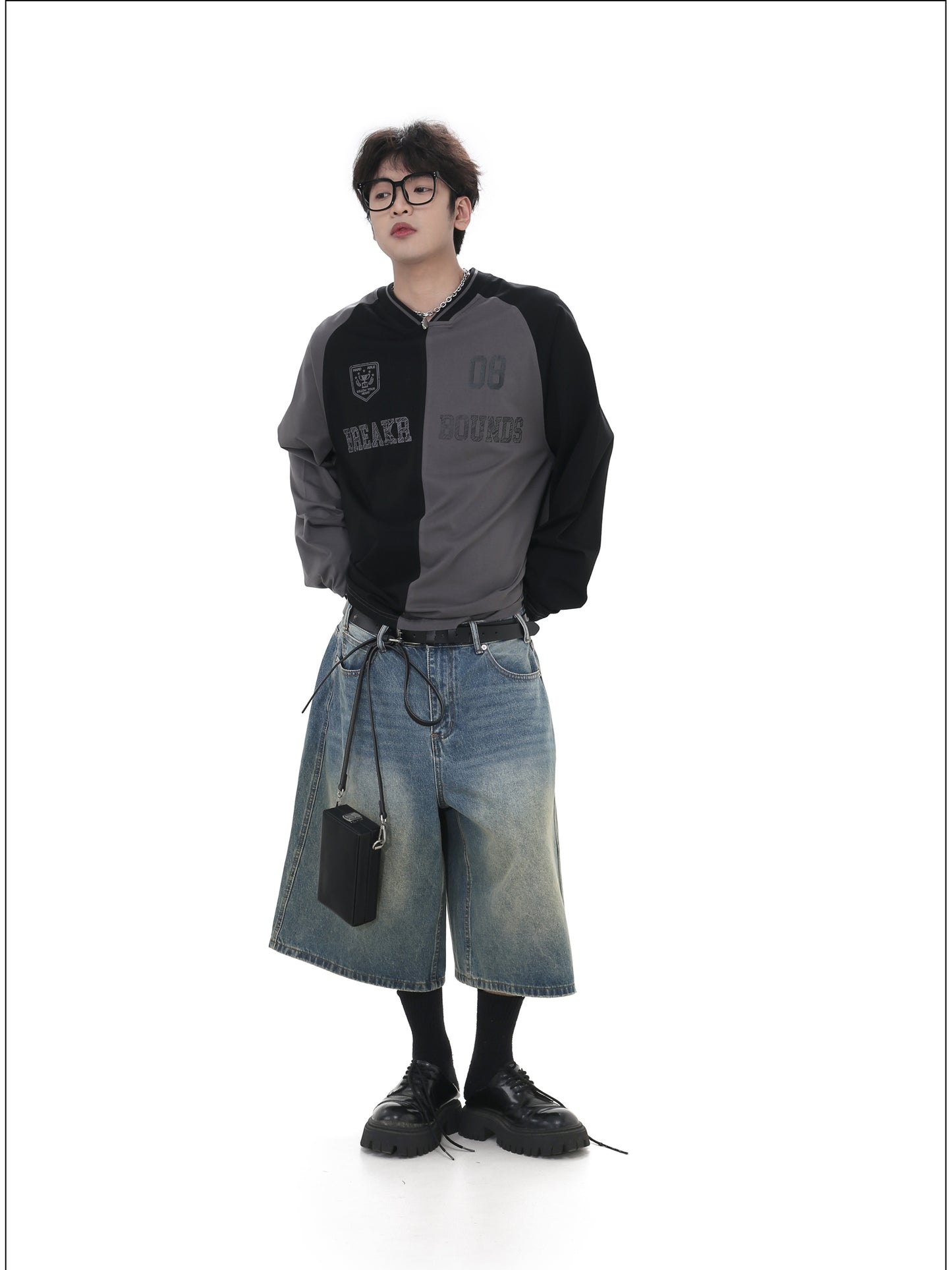 Casual Loose Denim Cropped Pants