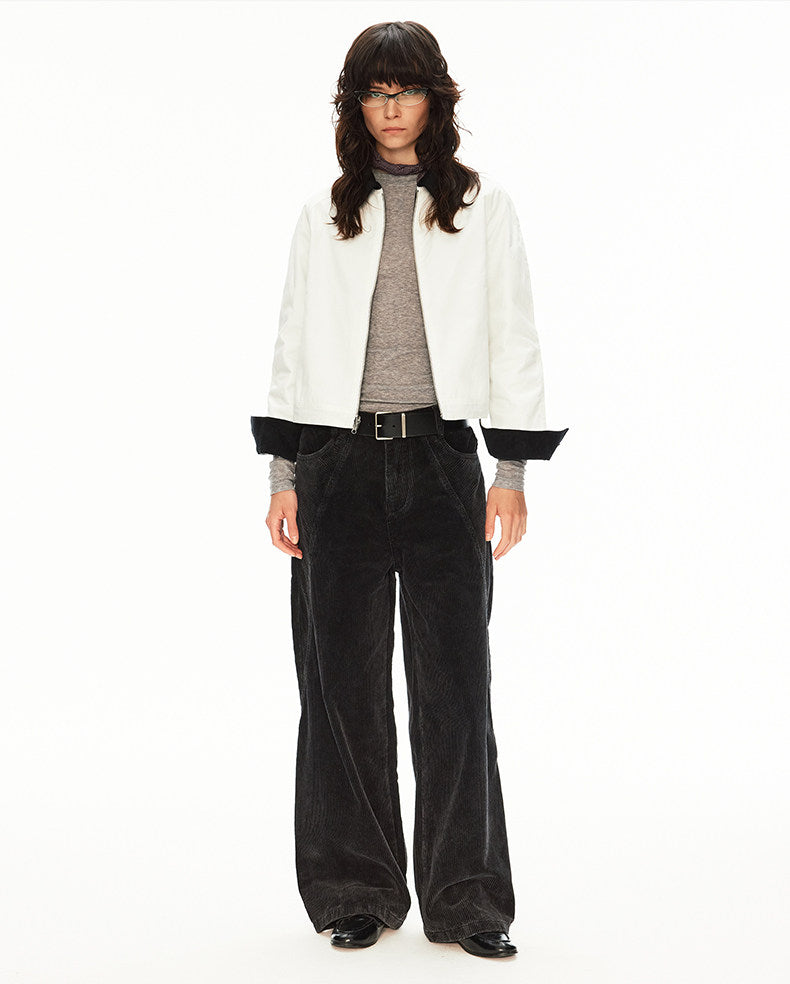 Deconstructed Washed Corduroy Pants