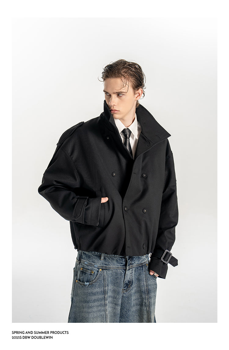 Stand Collar Wide Quilted Jacket