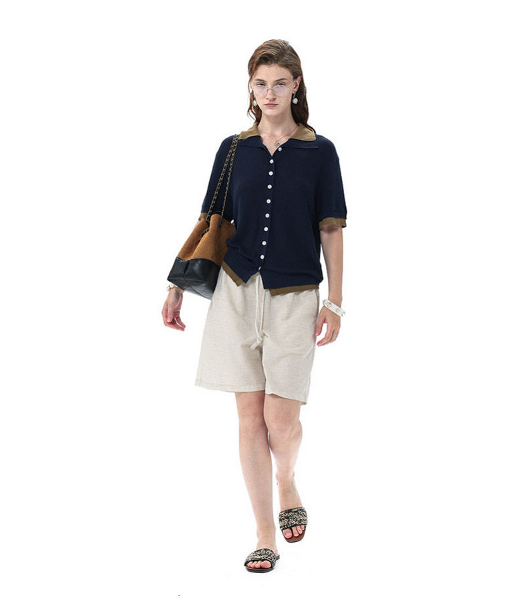 Faux Two-Piece Knit Shirt
