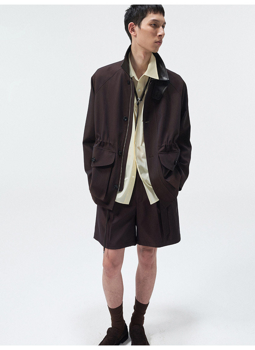 Single-pleat shorts