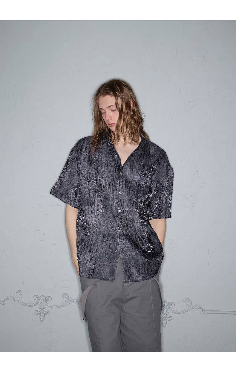 Shiny Wrinkle Finish Shirt