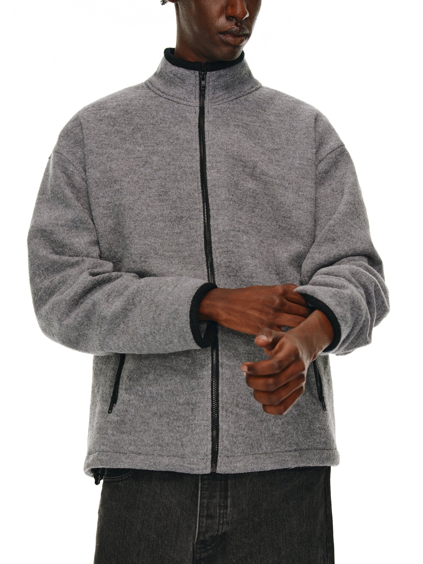 Unisex Wool Zipper Jacket