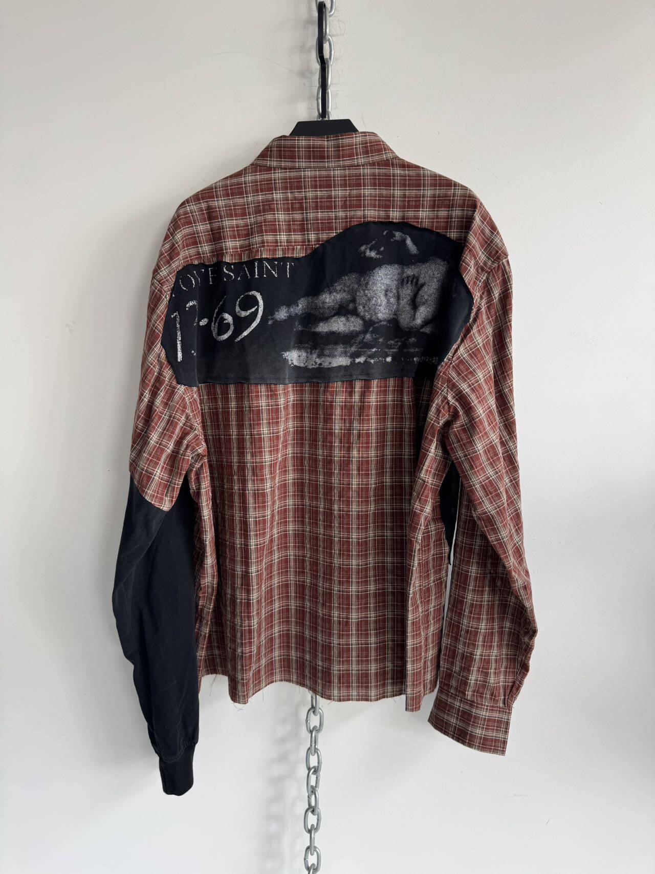 Patchwork Check Print Shirt