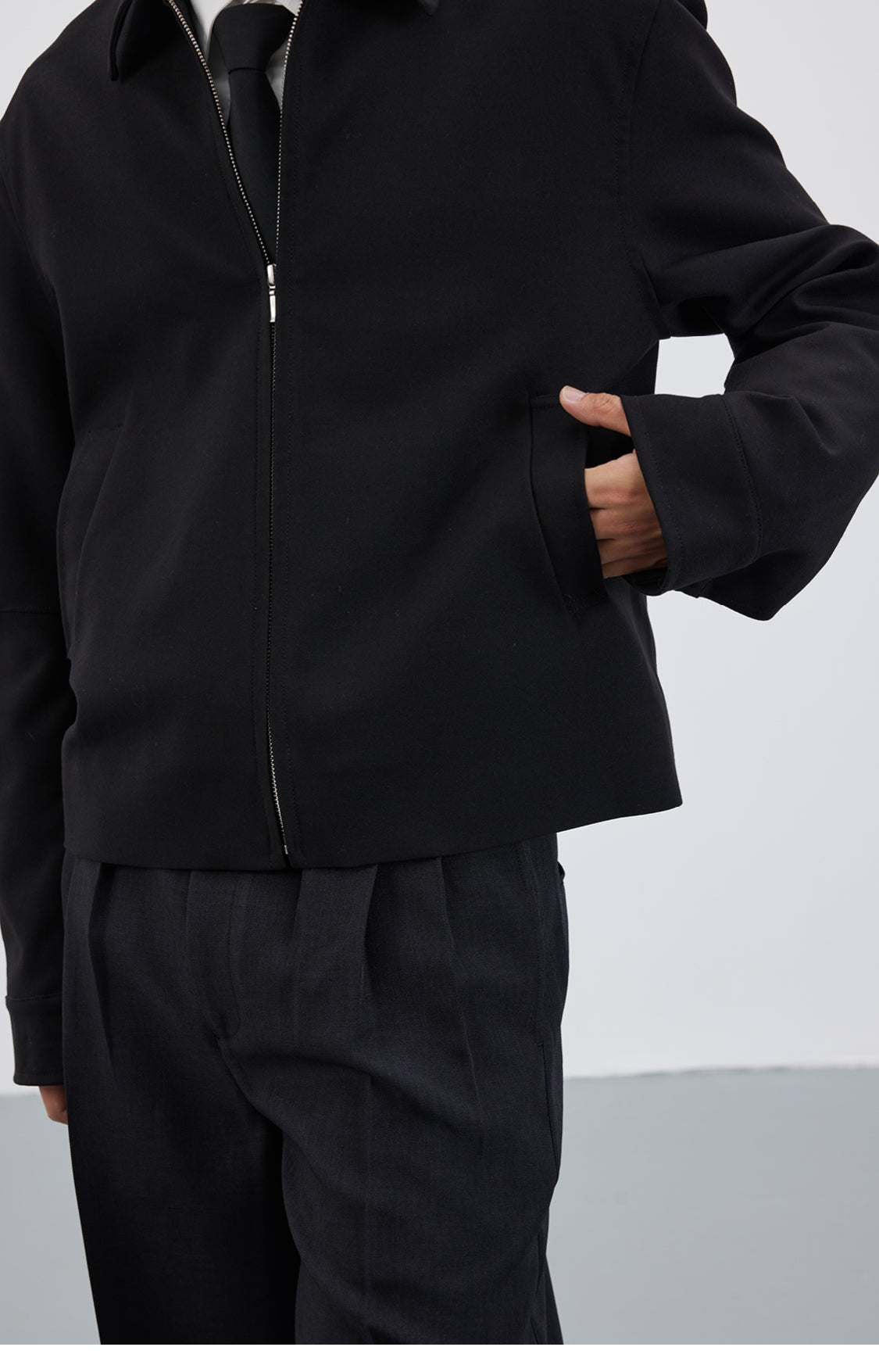 Wool-blend classic jacket