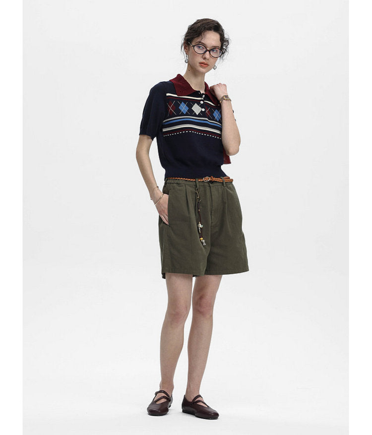 Lightweight knit polo shirt
