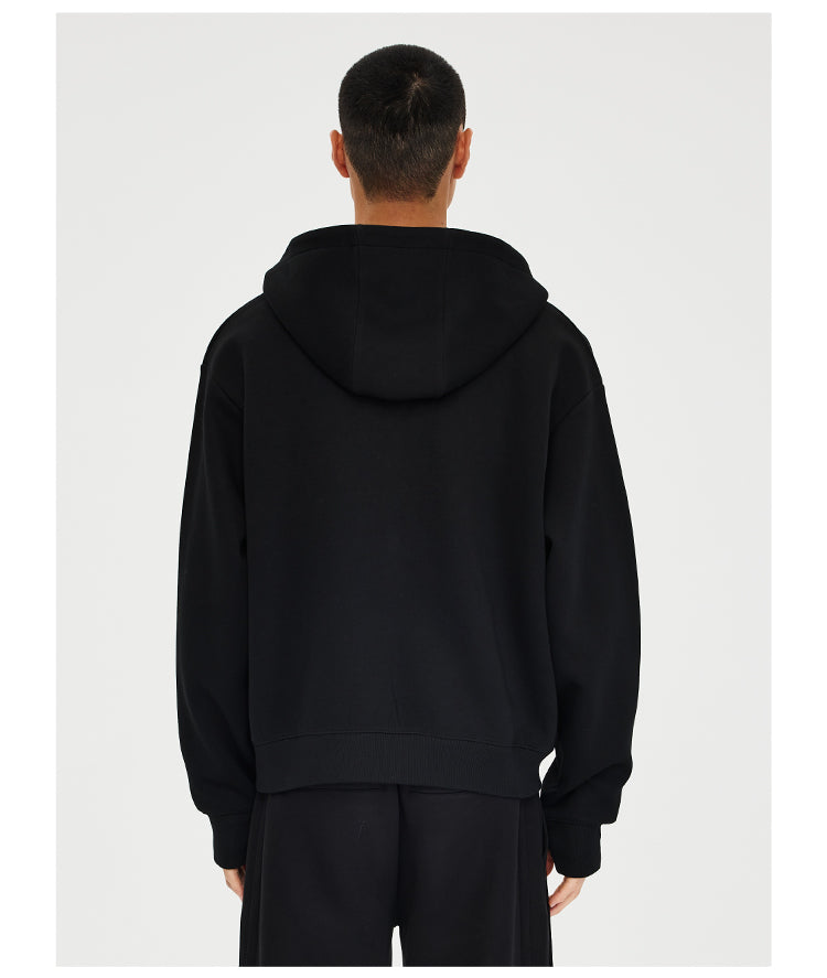 Zipper Hooded Sweatshirt