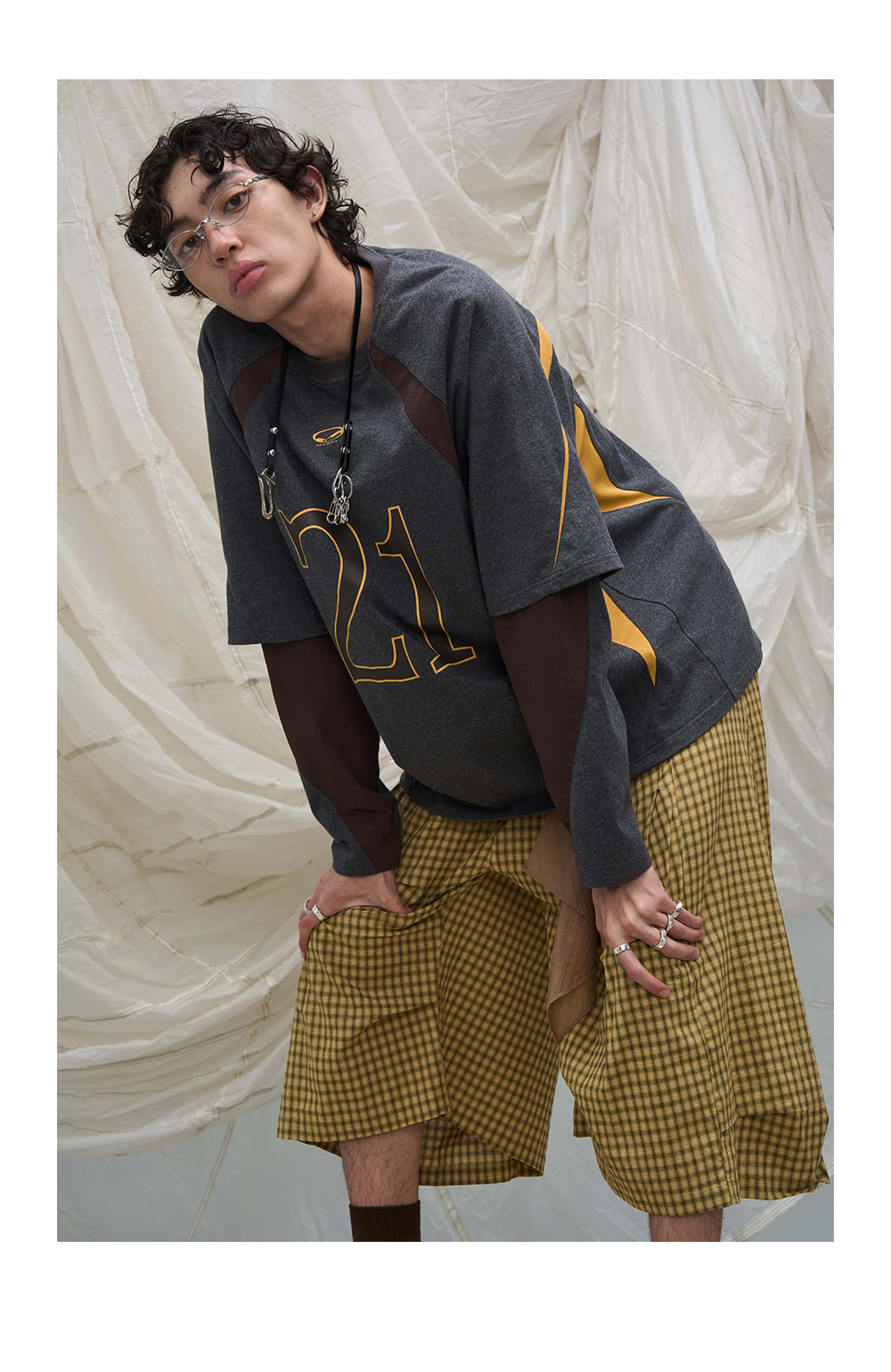 Faux two-piece T-shirt