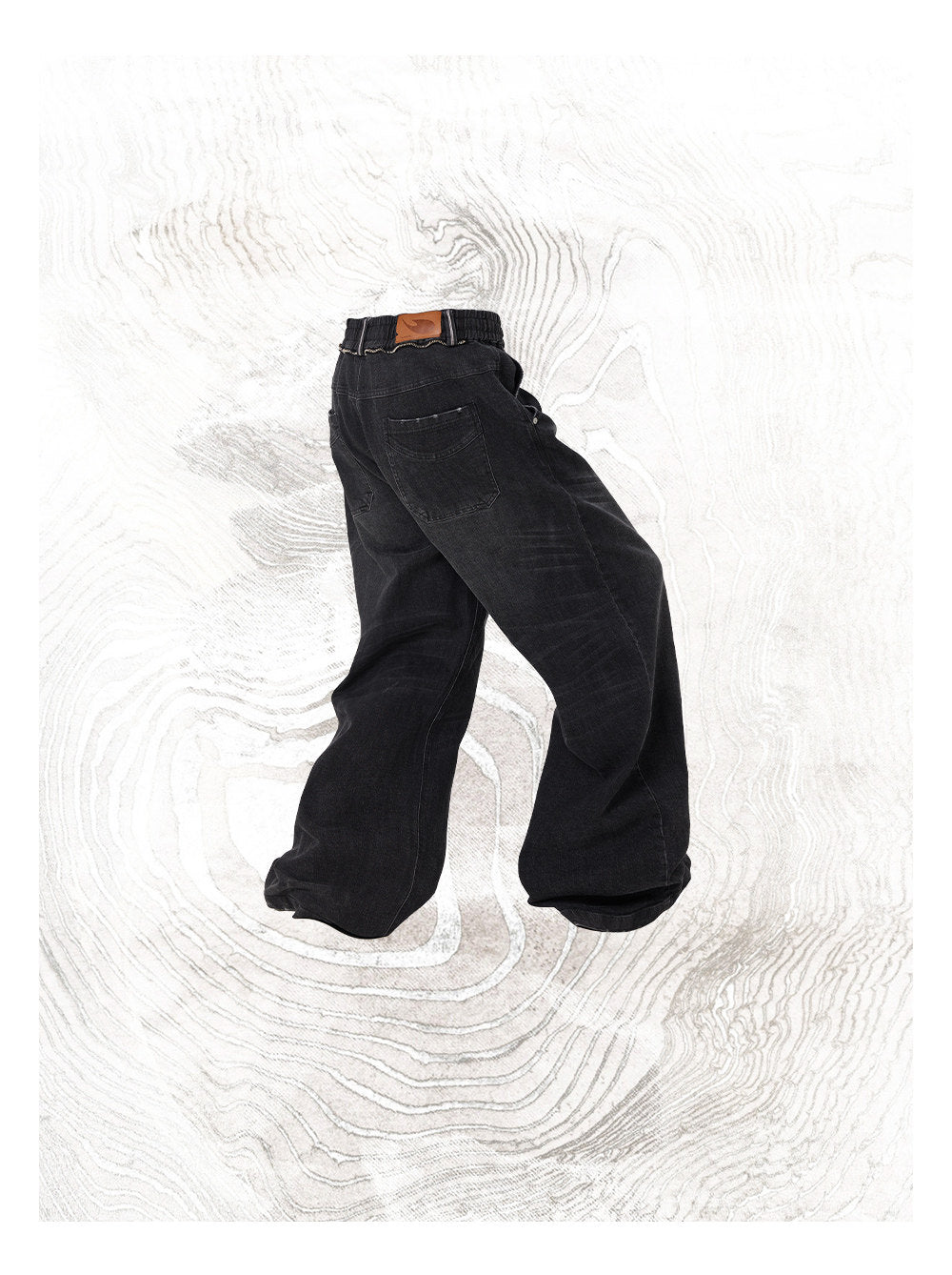 Vintage-Style Washed Wide-Leg Jeans