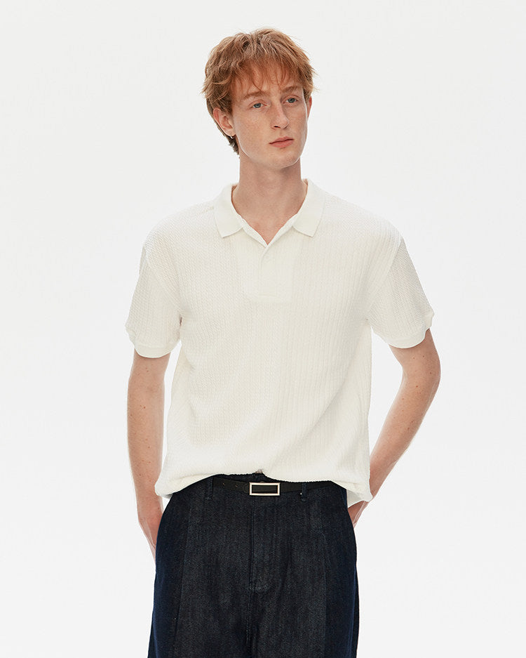 레트로 미니멀리스트 폴로 셔츠