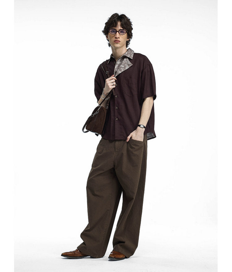 Faux Two-Piece Double-Placket Shirt