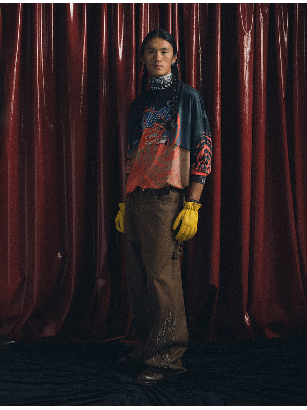 Brushed Embroidered Jeans