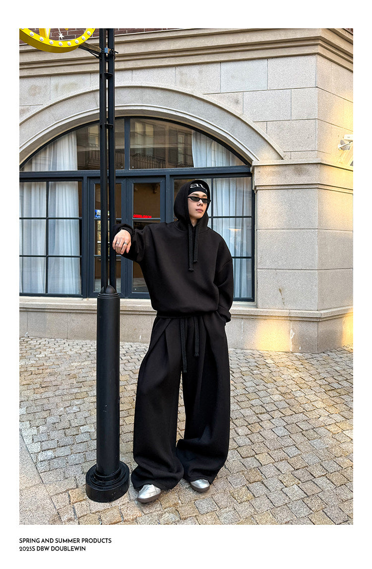 Loose-Fit Hooded Sweatshirt Set