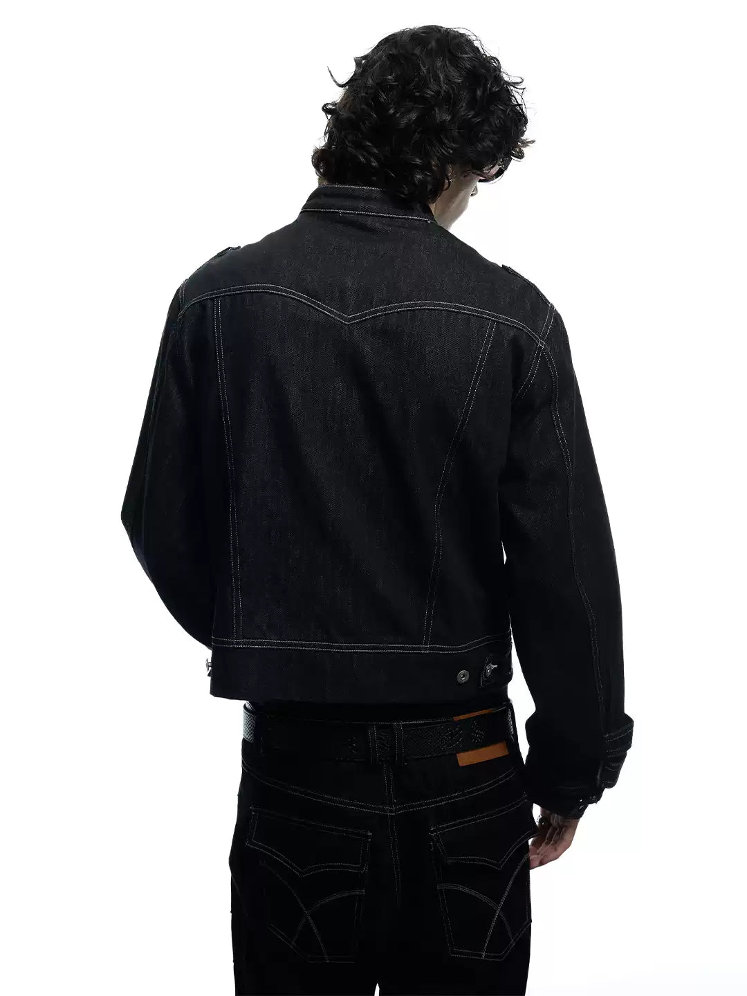 Punk Street Stand Collar Denim Jacket