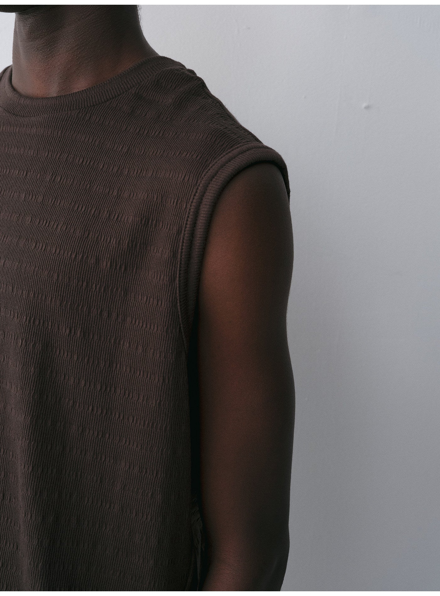 Cotton-Blend Sleeveless Shirt