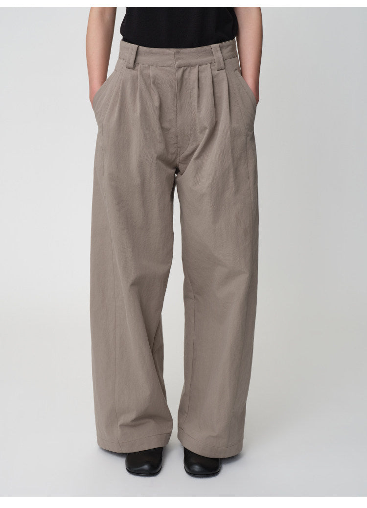 3D Cut A-Line Wide-Leg Pants