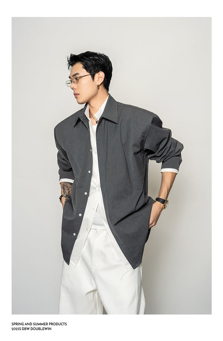 Fake Two-Piece Wide Shirt