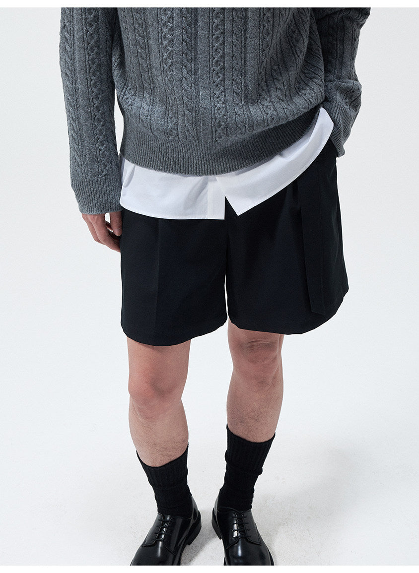 Classic Cable-Knit V-Neck Sweater